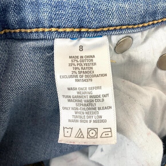 Aero Women's Low Rise Skinny Jeans Light Wash Distressed size 8 length 29" - Picture 7 of 8